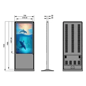 Kiosk screen touch Digital signage LCD poster 55inch - Image 2